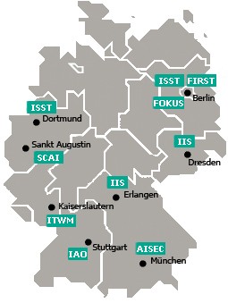 Standortkarte Mitgliedsinstitute